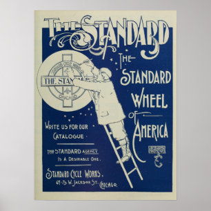 1895 Vintage Bicycle Magazine Ad Art Poster
