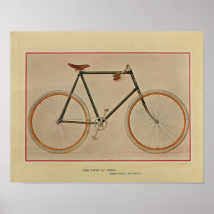 1896 Patee Bicycle Color Ad Art Print