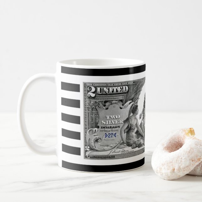1896 Silver Certificate ~ Electricity ~ Commerce~ Coffee Mug (With Donut)