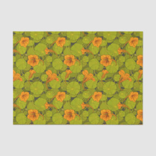 1896 Victorian Nasturtium Floral Print Tissue Paper