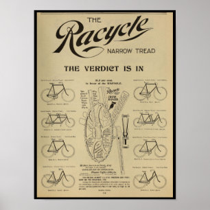 1896 Vintage Bicycle Magazine Ad Art Poster
