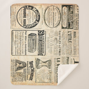 1897 French Newspaper Advertisement Sherpa Blanket