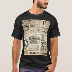 1897 French Newspaper Advertisement T-Shirt