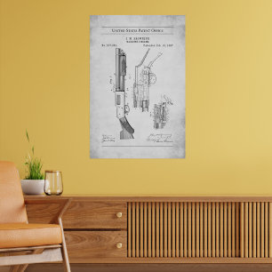 1897 US Patent 577281 - Pump Action Shotgun Poster