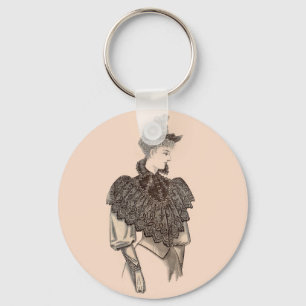 1897 Victorian woman Key Ring