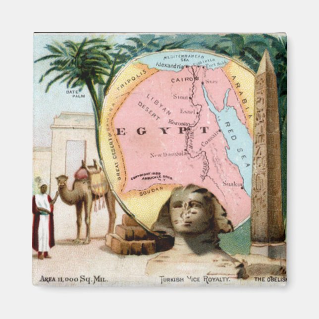 1899 Egypt Trading Card Magnet (Front)