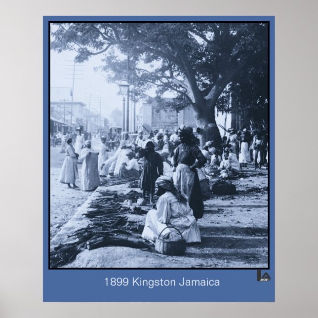 1899 Kingston Jamaica Market Poster (Front)