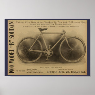 1899 Vintage Bicycle Magazine Ad Art Poster