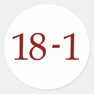 18-1 CLASSIC ROUND STICKER