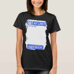 18 At Last Party Guest Book To Sign 18 Birthday T-Shirt