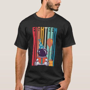 18 Book Reading Astronaut Literary T-Shirt