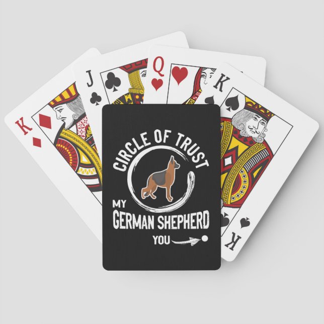 18 Circle Of Trust My German Shepherd Playing Cards (Back)