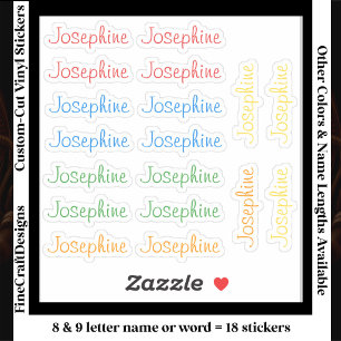 18 Custom Modern 8/9 Letters Name Word Bright