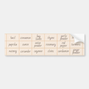 18 Customisable Kitchen Spice Sticker Labels
