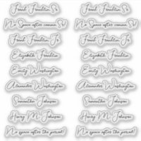 18 Guest Names Elegant Monoline Calligraphy Script