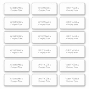 18 Individual Guest Name and Company Business