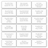 18 Individual Name Address Wedding Guest Italic