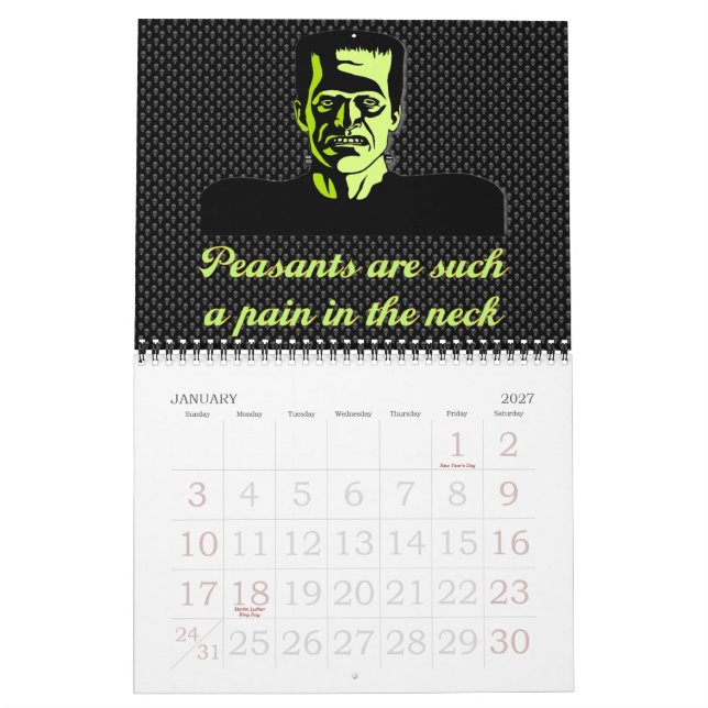 18-Month Halloween Calendar (Jan 2027)