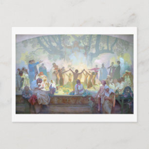 #18 Oath of Omladina Under the Slavic Linden Tree Postcard