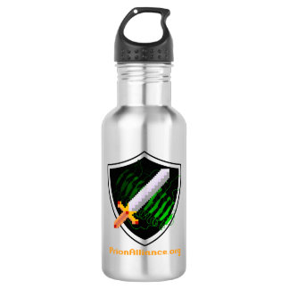 18 oz Steel water bottle with PrionAlliance logo