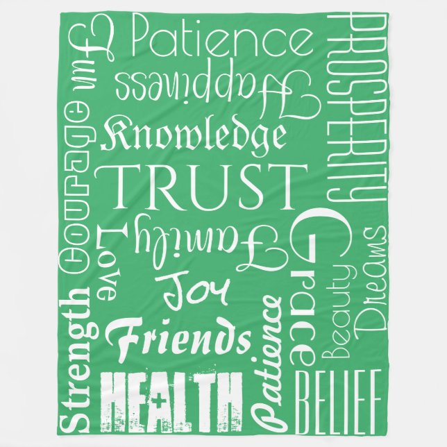 18 Personalised Names or Words Best Wishes fleece (Front)