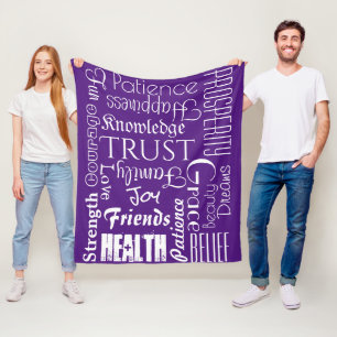 18 Personalised Names or Words Best Wishes fleece Blanket