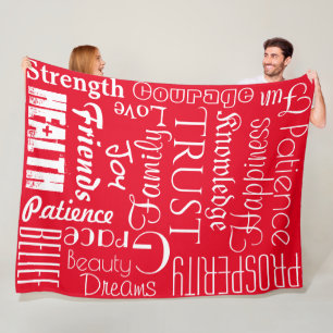 18 Personalised Names or Words Best Wishes fleece Blanket