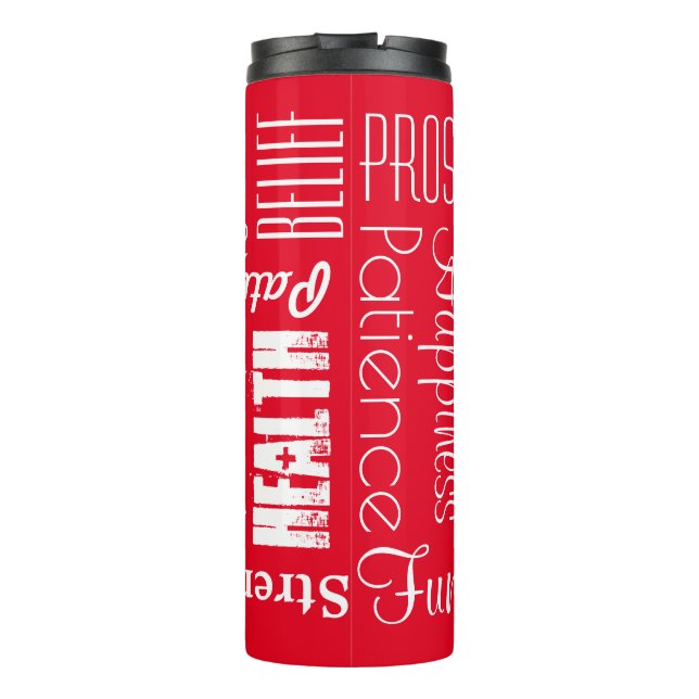 18 Personalised Names or Words Best Wishes Thermal Tumbler (Back)