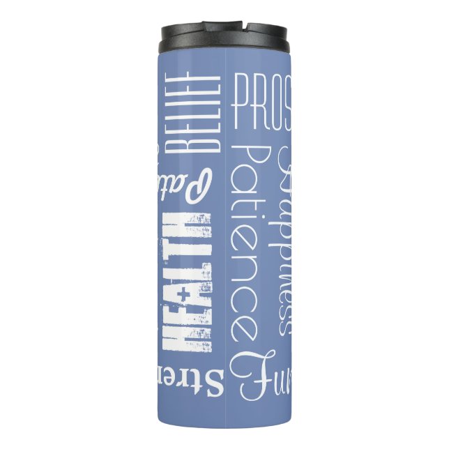 18 Personalised Names or Words Best Wishes Thermal Tumbler (Back)