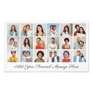 18 Photo Collage Add A Greeting Photo Enlargement