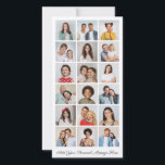 18 Photo Collage Add Your Own Greeting   Card<br><div class="desc">Create your own 18 Photo Collage for Christmas, Birthdays, Weddings, Anniversaries, Graduations, Father's Day, Mother's Day or any other Special Occasion, with our easy-to-use design tool. Add your favourite photos of friends, family, vacations, hobbies and pets and you'll have a stunning, one-of-a-kind photo collage. Our custom photo collage is perfect...</div>