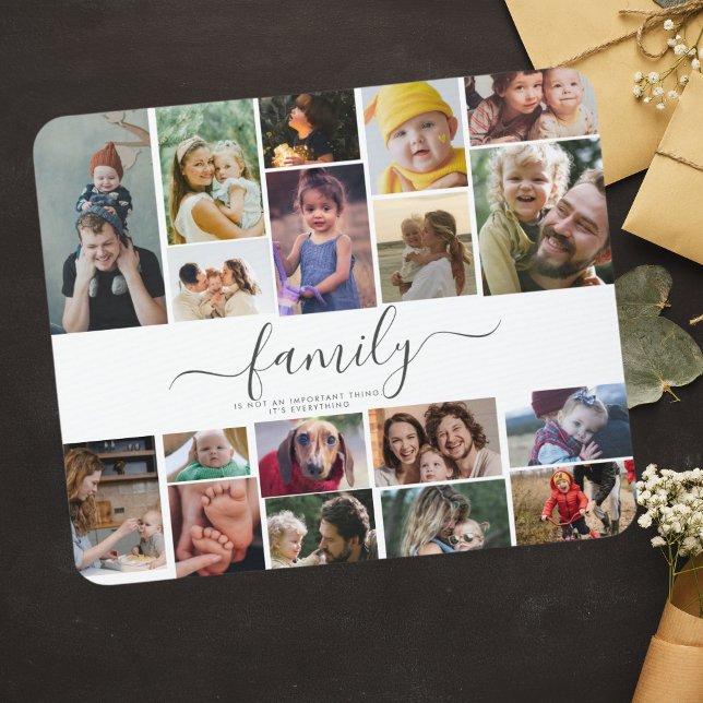 18 Photo Collage Cute Family Love Memory Mouse Mat (Creator Uploaded)
