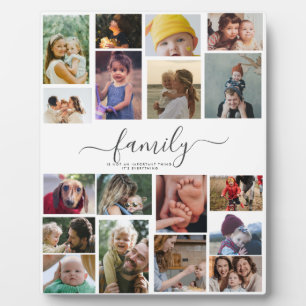 18 Photo Collage Cute Family Love Memory Plaque