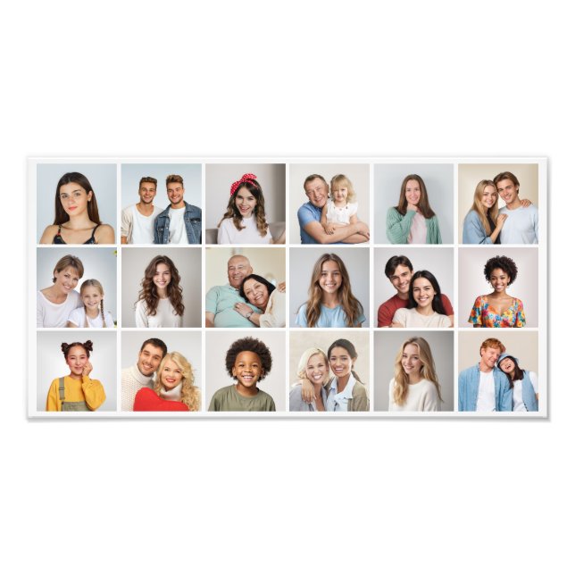 18 Photo Collage Editable Colour Photo Enlargement (Front)