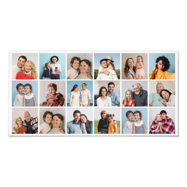 18 Photo Collage Editable Colour Photo Enlargement (Front)