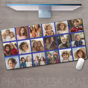 18 Photo Collage Grid - Family and Friend Gallery Desk Mat