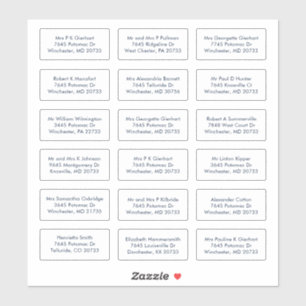 18 Recipient Name Wedding Guests Addresses