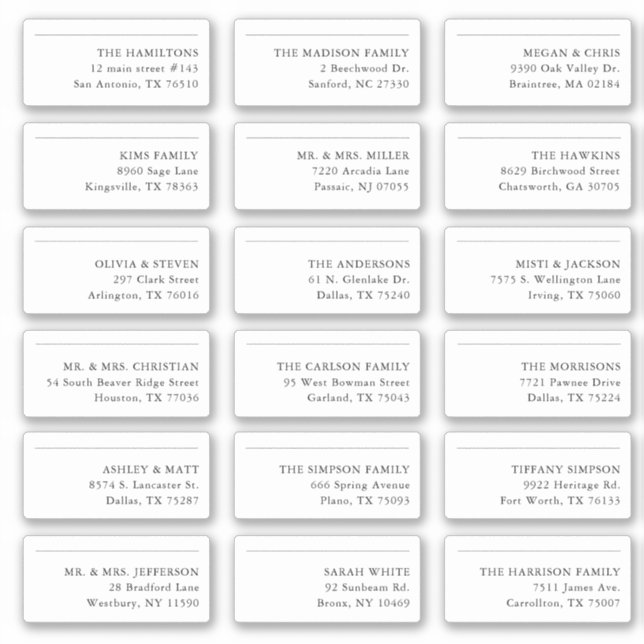 18 Save The Date Shipping Address Sticker (Front)