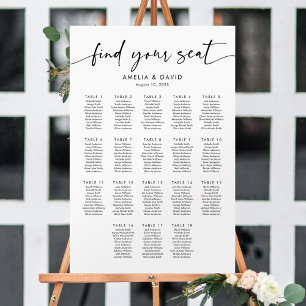18 Tables Find Your Seat Seating Chart