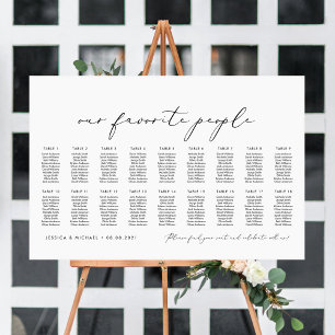 18 Tables Our Favourite People Seating Chart Plan
