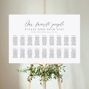 18 Tables Our Favourite People Seating Chart Plan