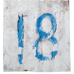 18 text on wall shower curtain