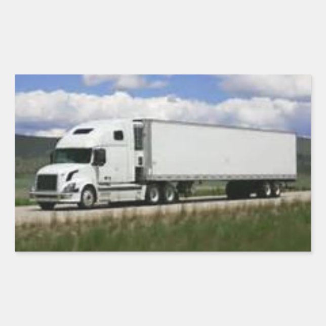 18 Wheeler Freight Truck on a sticker (Front)