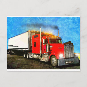 18 Wheeler Postcard