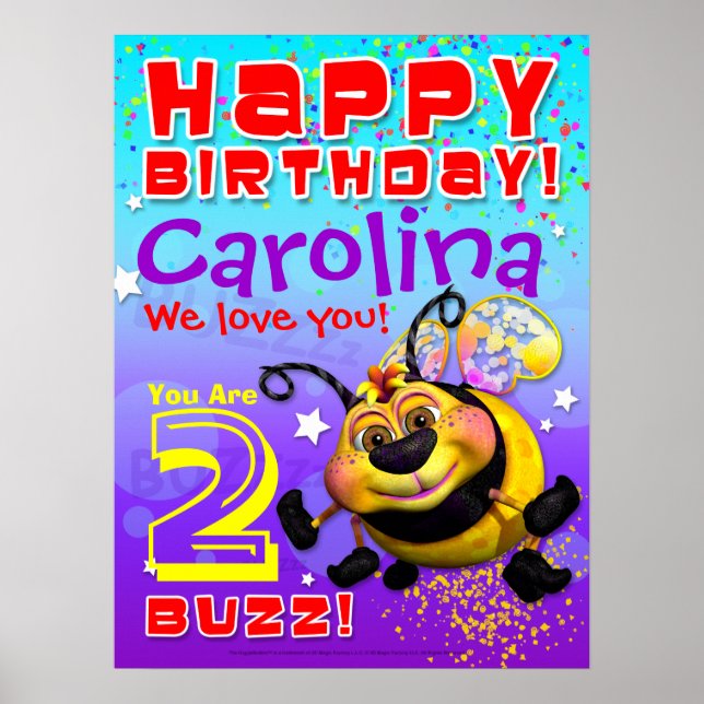 18 x24 " GiggleBellies BeeWee Birthday Poster (Front)