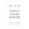 18" x 24" Family Rules Poster