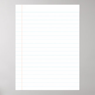 18"x 24", large notebook page poster