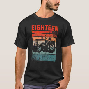 18 Year Old 18th Birthday Tractor Farmer Boys Girl T-Shirt