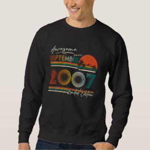 18 Year Old Awesome September 2007 Vintage 18th Bi Sweatshirt