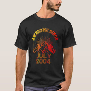 18 Year Old Awesome Since July 2004  18th Birthday T-Shirt